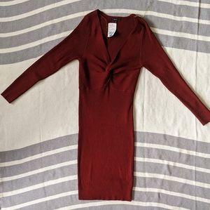 A'gaci Red Long Sleeve Dress